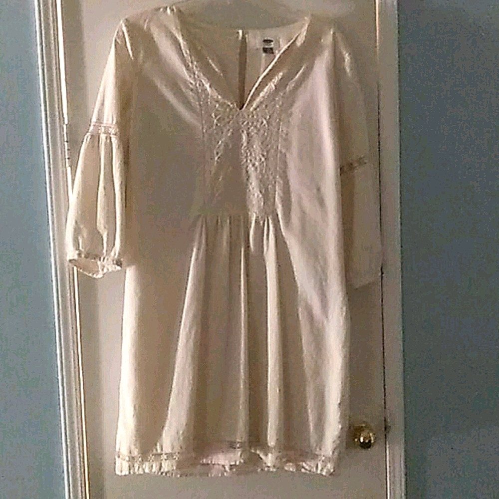 Cream Eyelet Dress